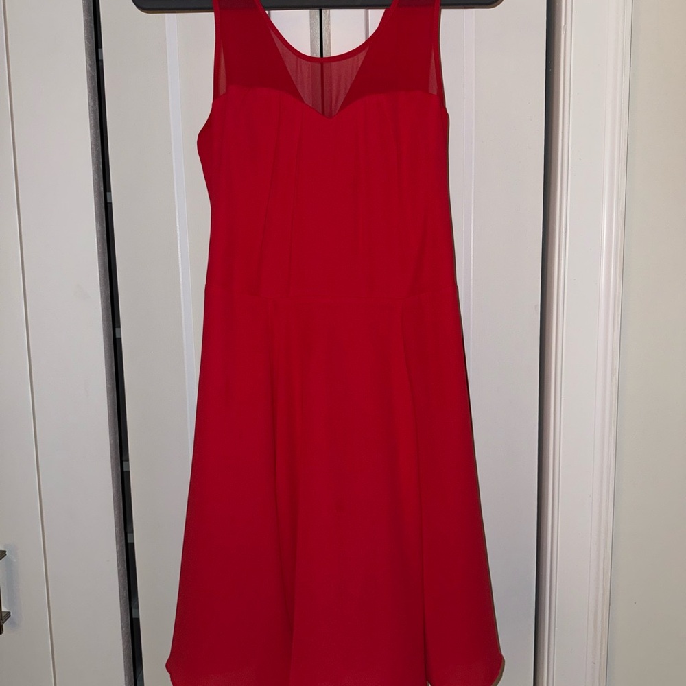 Elegant Red Sleeveless Dress